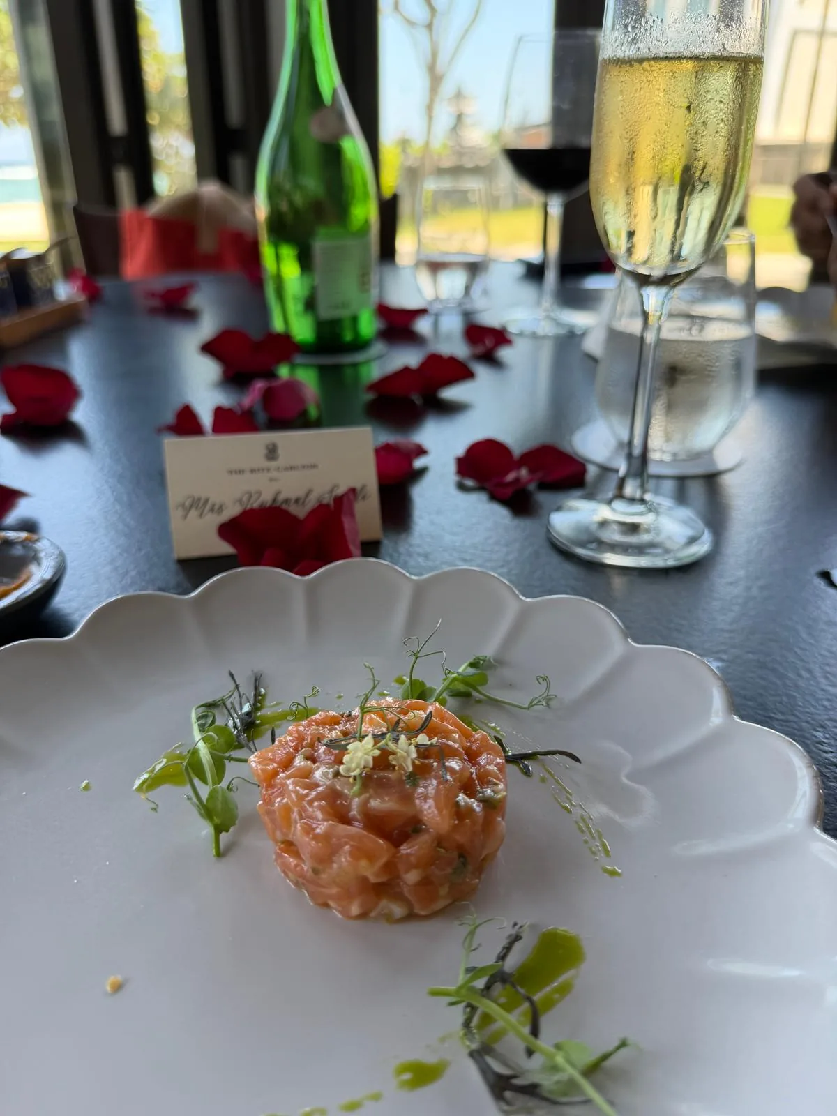 A plated course from our five-course lunch at The Beach Grill, photograph 2